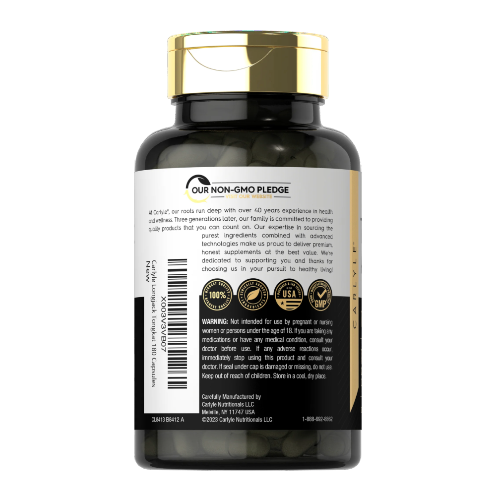 Carlyle, Tongkat Ali 1600mg, 180 Capsules, 90 Servings