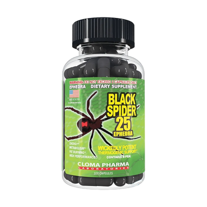 Cloma pharma, Black Spider, 100 Capsules, 100 Serving