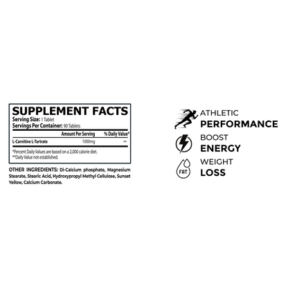 Core Champs, L-Carnitine, 1000Mg, 90 Tablets, 90 Servings