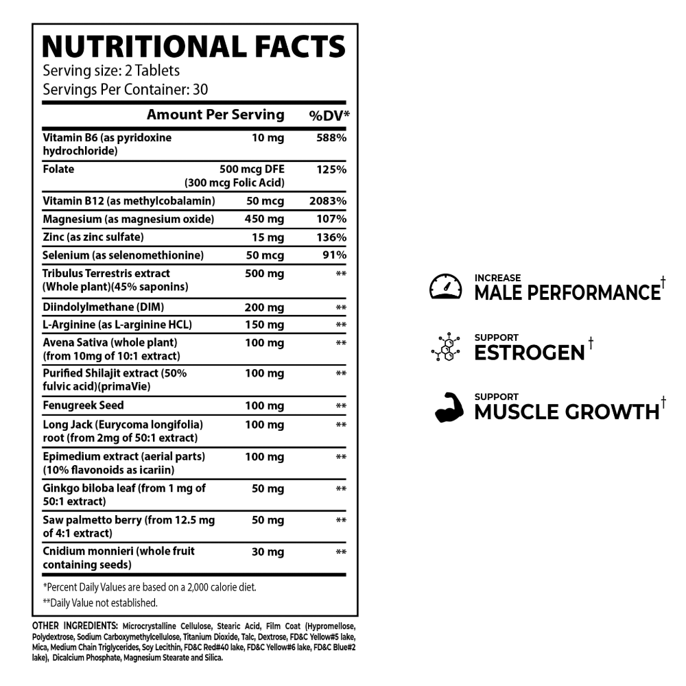 Core Champs, Testro Gen, 60 Tablets, 30 Servings