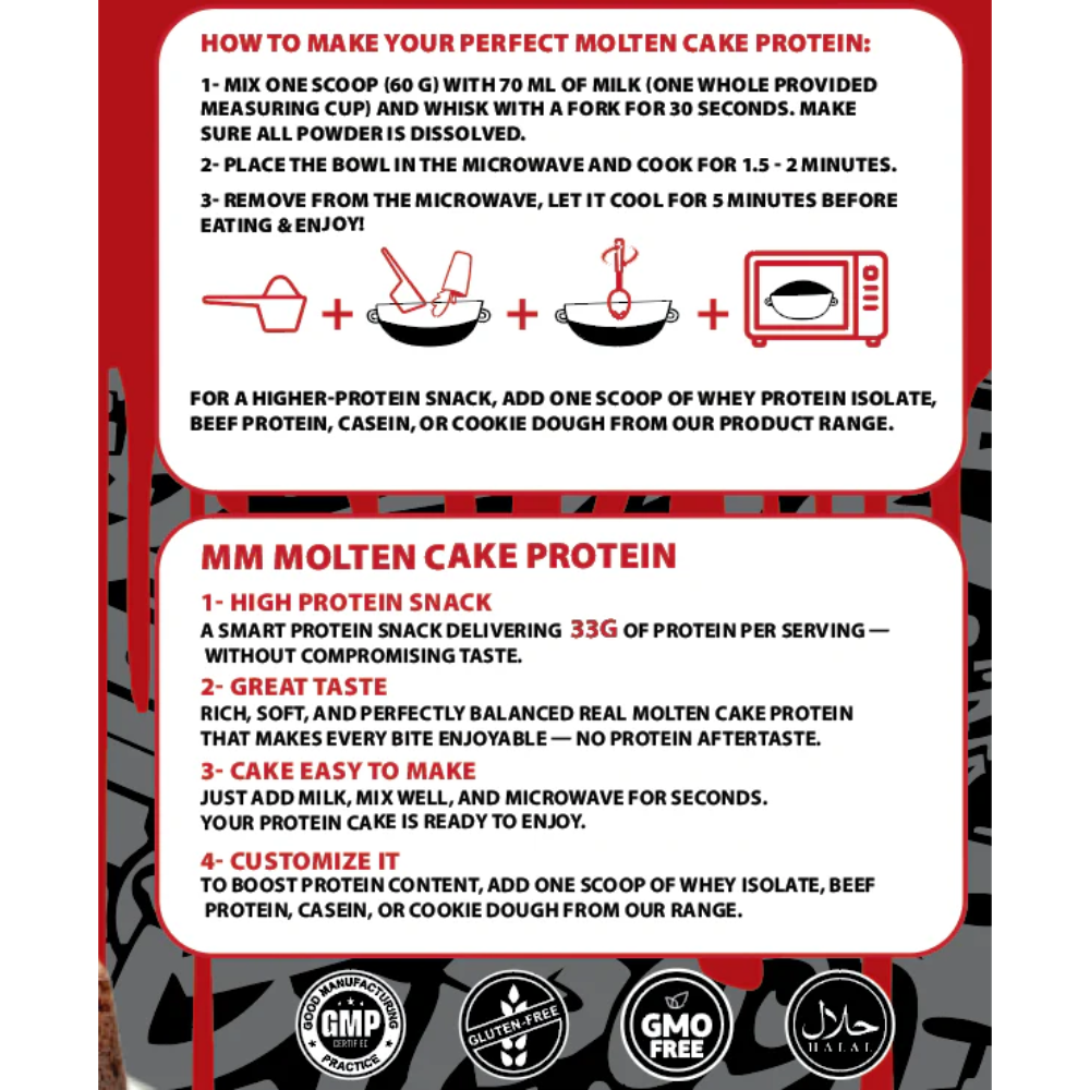 DR.Mohamed Mahmoud, Molten Cake Protein, 1.2kg, 20 Servings
