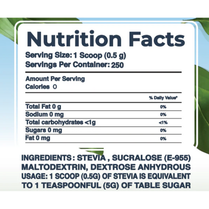 DR.Mohamed Mahmoud, Stevia, 125g, 250 Servings