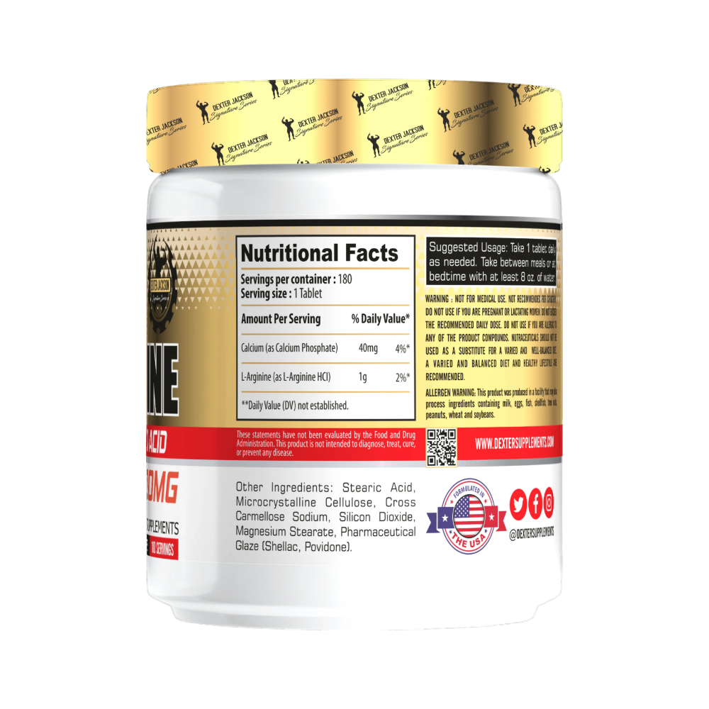 Dexter Jackson, L-Arginine, 1000mg, 180 Tablets, 180 Servings