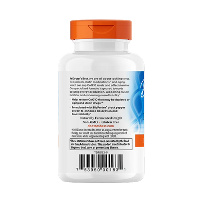 Doctor's Best, High Absorption CoQ10 with BioPerine, 100 mg, 120 Softgels, 120 Servings