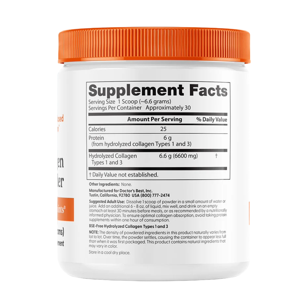 Doctor's Best, Pure Collagen Types 1 and 3, 200g, 30 Servings