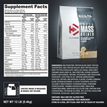 Dymatize, Super Mass, 5.4kg, 16 Servings
