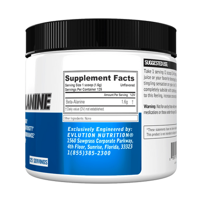 EVL, Beta-Alanine, Unflavored, 200g, 125 Servings