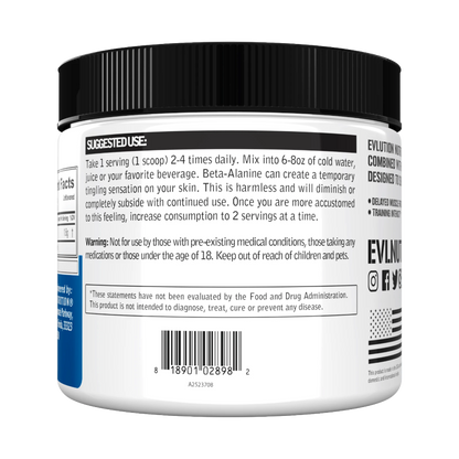 EVL, Beta-Alanine, Unflavored, 200g, 125 Servings