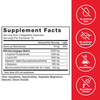 Force Factor, Prime HGH Secretion Activator, 75 Capsules, 15 Servings