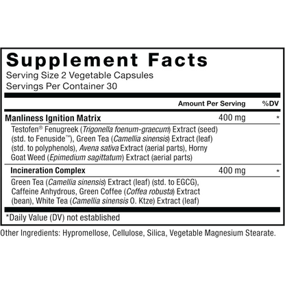 Force Factor, Test X180 Ignite, 60 Capsules, 30 Servings