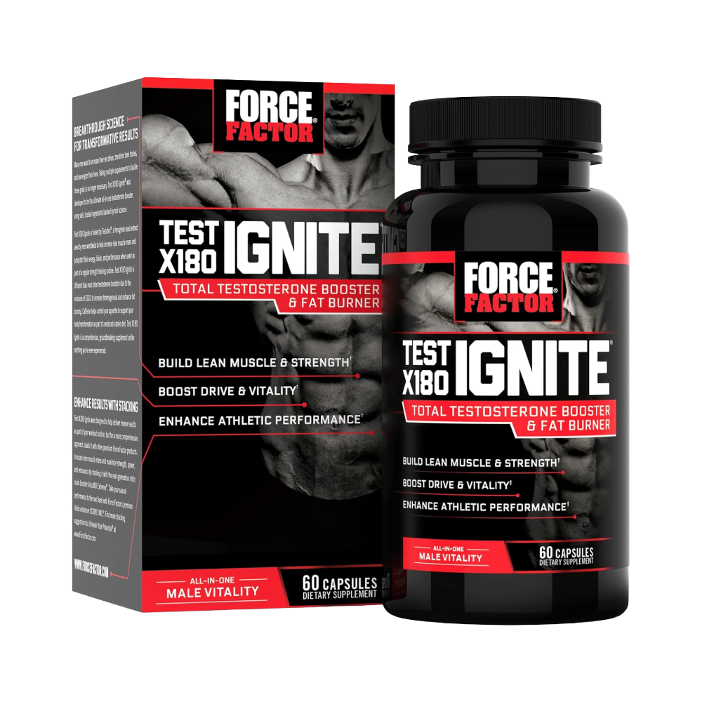 Force Factor, Test X180 Ignite, 60 Capsules, 30 Servings