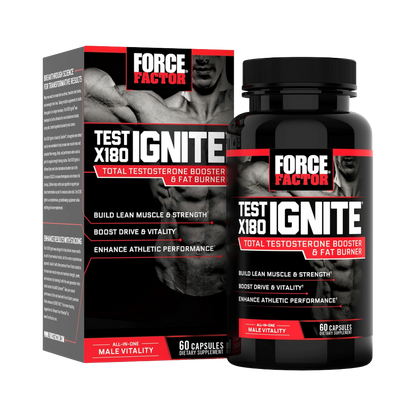 Force Factor, Test X180 Ignite, 60 Capsules, 30 Servings