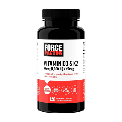 Force Factor, Vitamin D3 & K2, 120 Capsules, 120 Servings