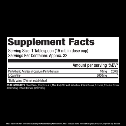 GAT Sports, L-Carnitine Liquid, 3000mg, 473ML, 32 Servings