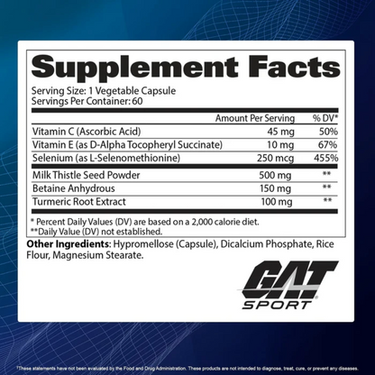 GAT Sports, Liver Cleanse, 60 Veg Capsules, 60 Servings
