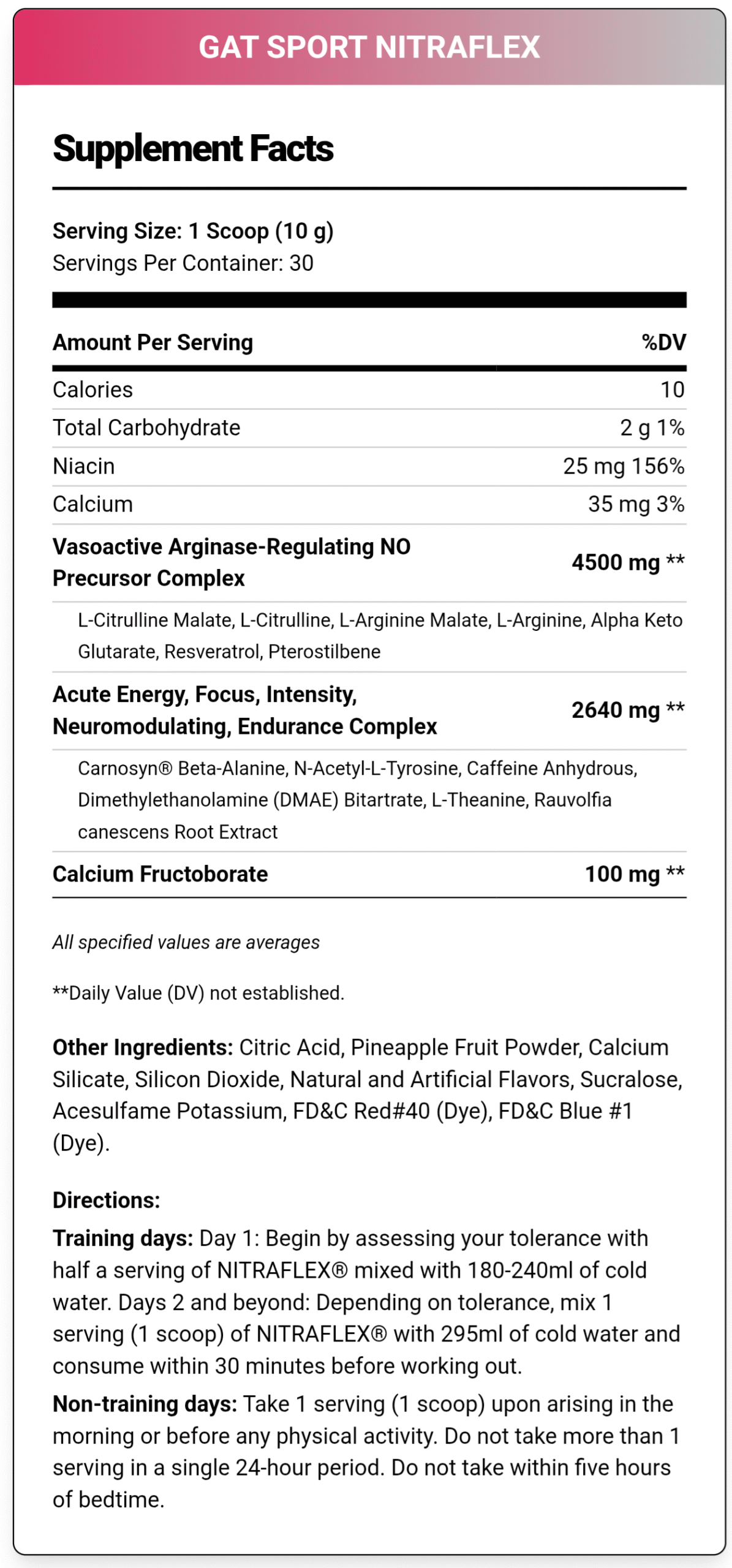 GAT Sports, Nitraflex, 300g, 30 Servings