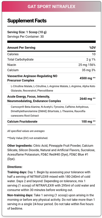 GAT Sports, Nitraflex, 300g, 30 Servings