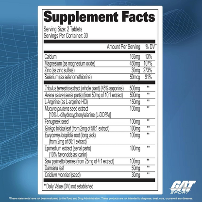 GAT Sports, Testrol Original, 60 Tablets, 30 Servings
