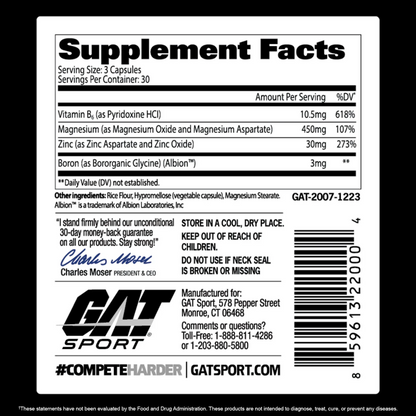 GAT Sports, ZMAG-T, 90 Capsules, 30 Servings