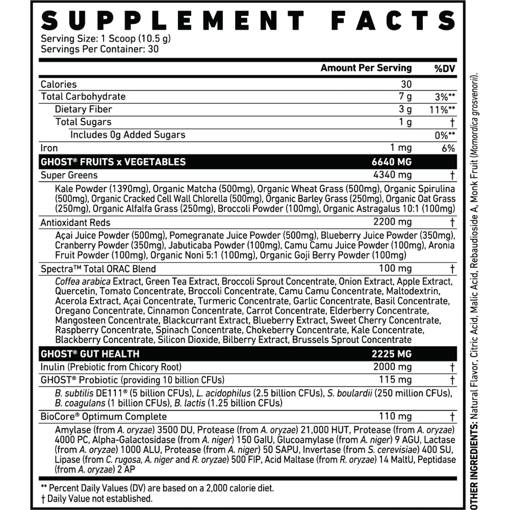 GHOST LIFESTYLE, GHOST GREENS, 360g, 30 Servings