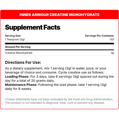 Inner Armour, Creatine Monohydrate, 400g, 133 Servings
