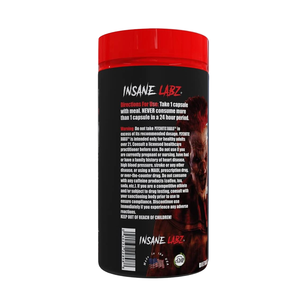 Insane Labz, Psychotic Diablo, 60 Capsules, 60 Servings