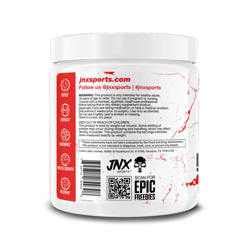 JNX Sports, The Curse Micronized Creatine Monohydrate, 300G, 60 Servings