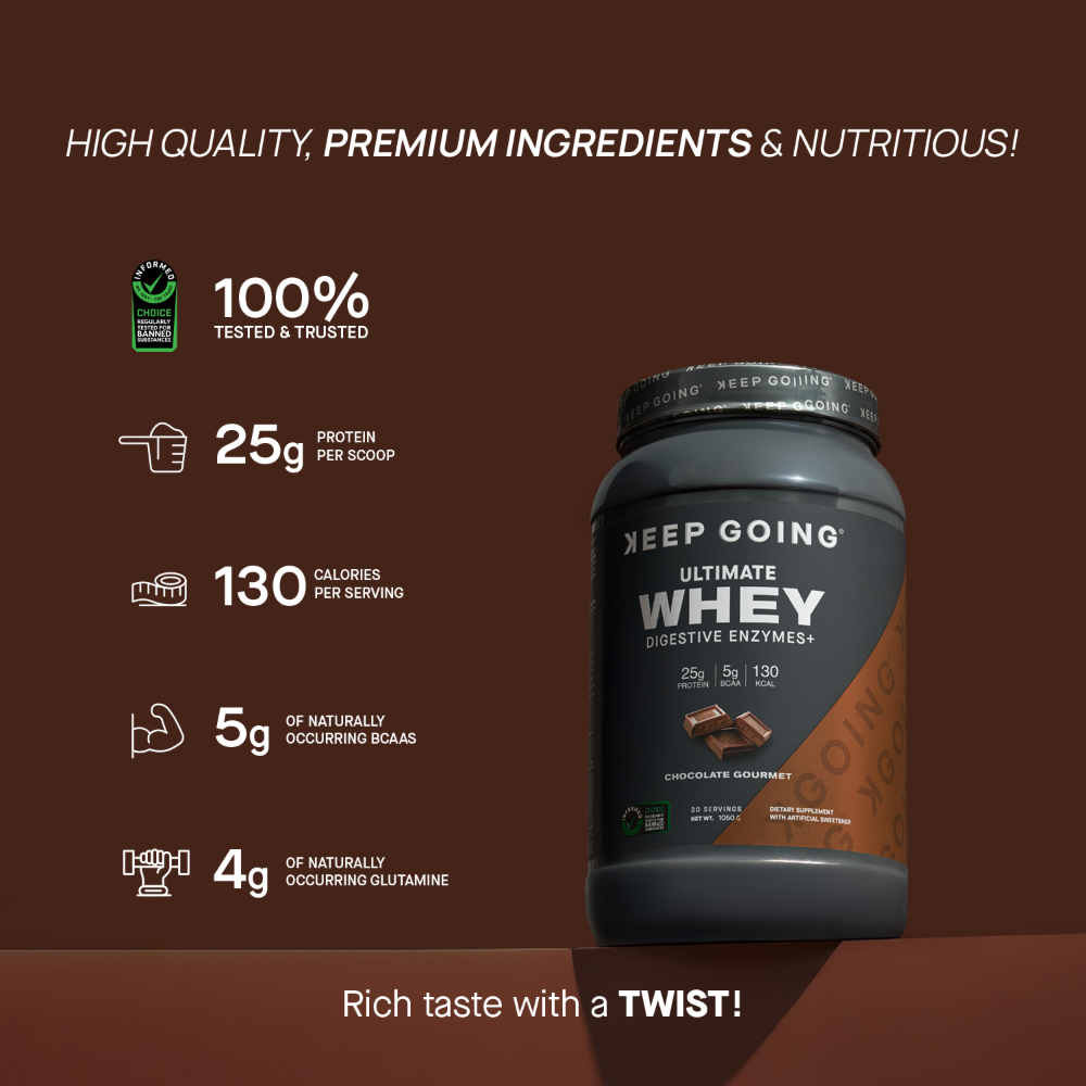 Keep Going, Ultimate Whey Digestive Enzymes+, 1kg, 30 Servings
