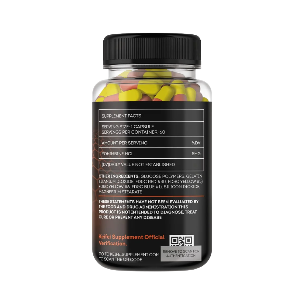 Keifei Supplement, Yohimbine, 60 Capsules, 60 Servings