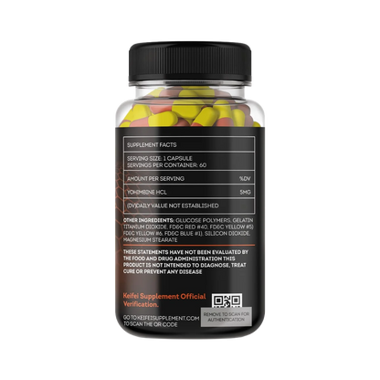 Keifei Supplement, Yohimbine, 60 Capsules, 60 Servings