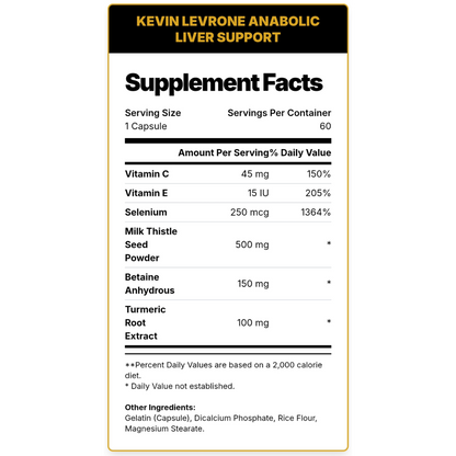 Kevin Levrone, Anabolic Liver Support, 60 Capsules, 60 Servings