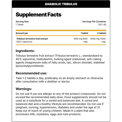 Kevin Levrone, Anabolic Tribulus, 120 Tablets, 120 Servings