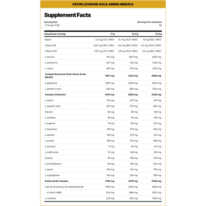 Kevin Levrone, GOLD AMINO REBUILD, 400g, 56 Servings