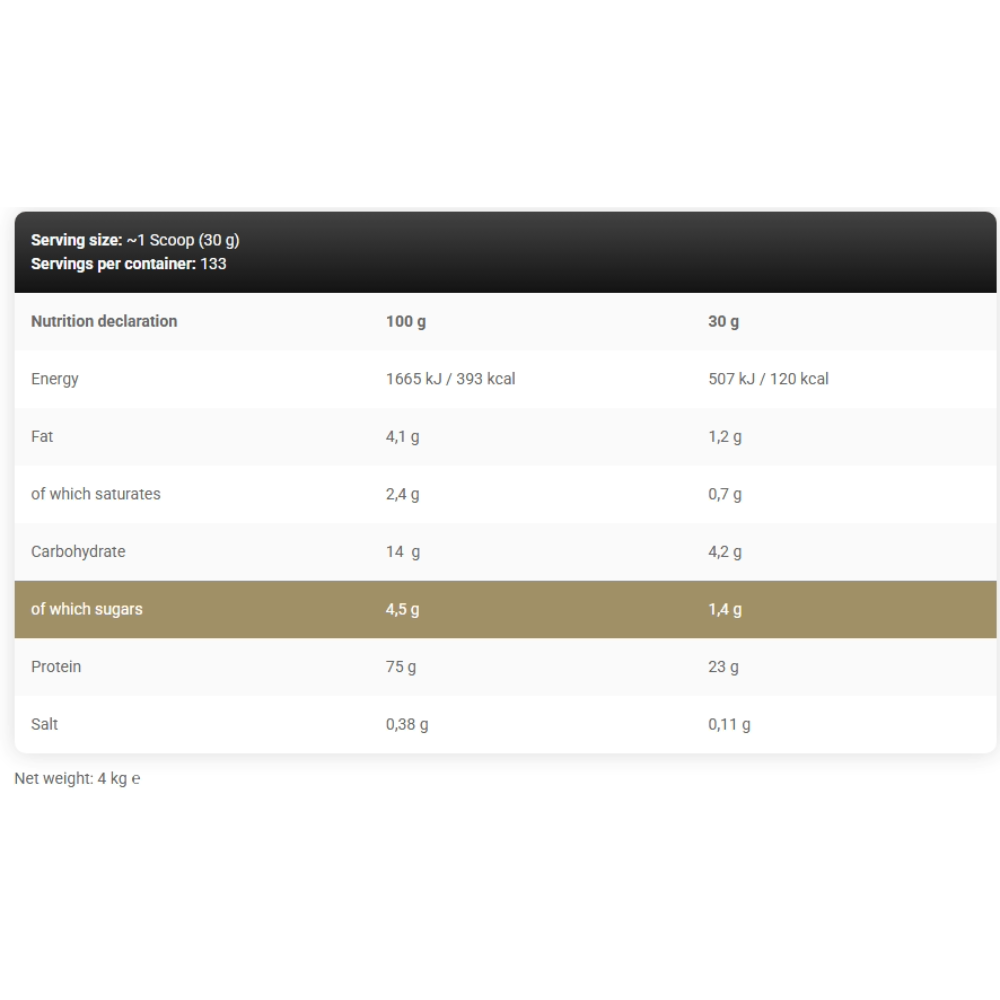 Kevin Levrone, Gold Whey, 4Kg, 133 Servings