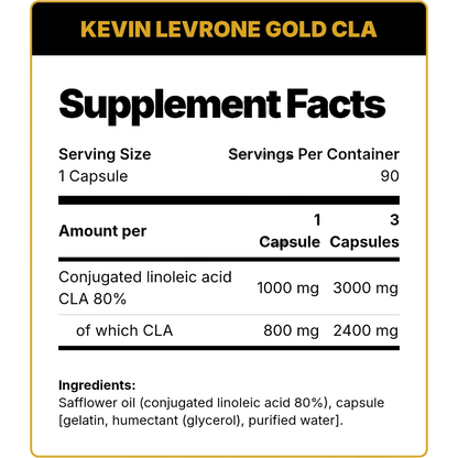 Kevine levrone, Gold CLA 1000, 90 Softgels, 30 Servings