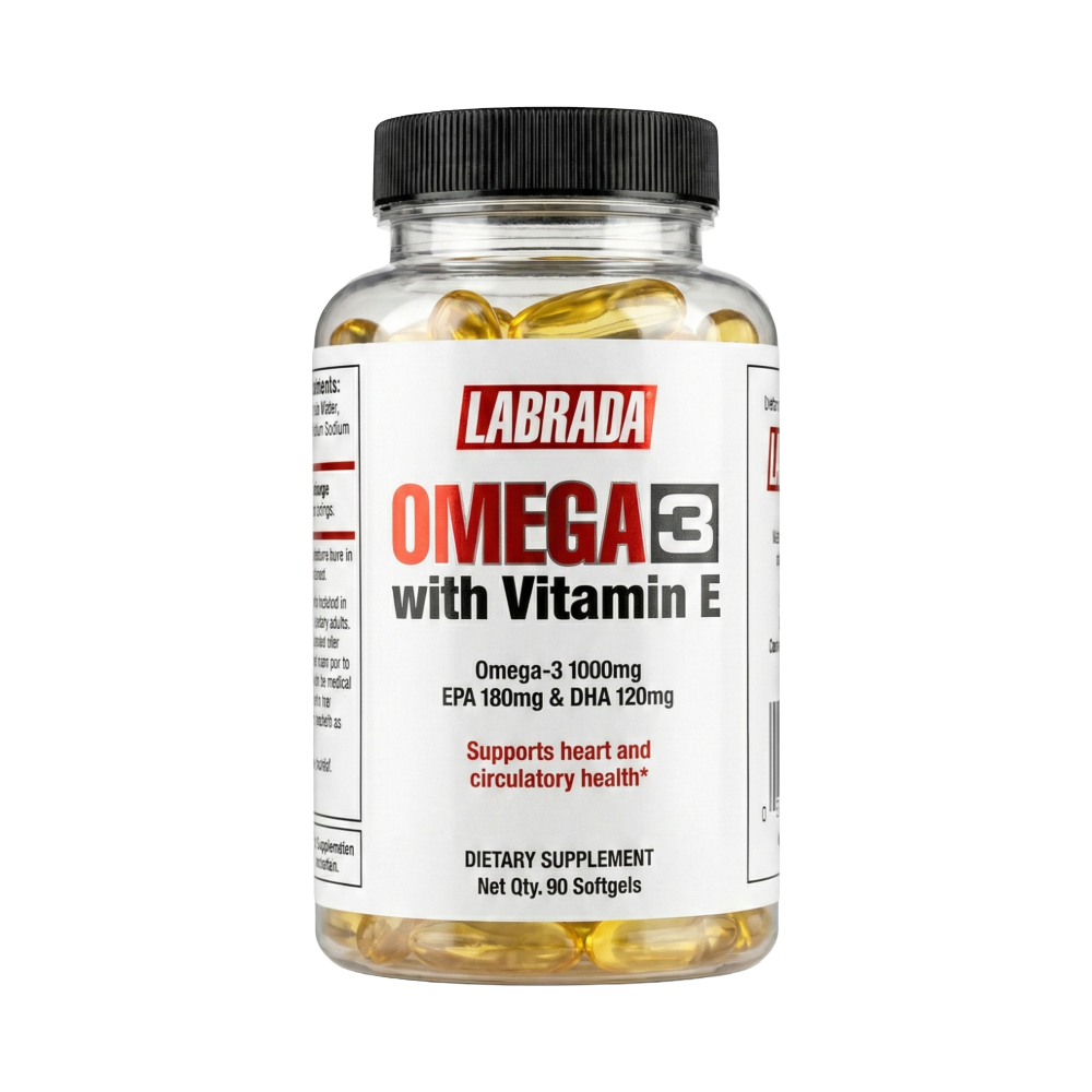 Labrada, Omega 3 With Vitamin E, 90 Softgel, 90 Servings