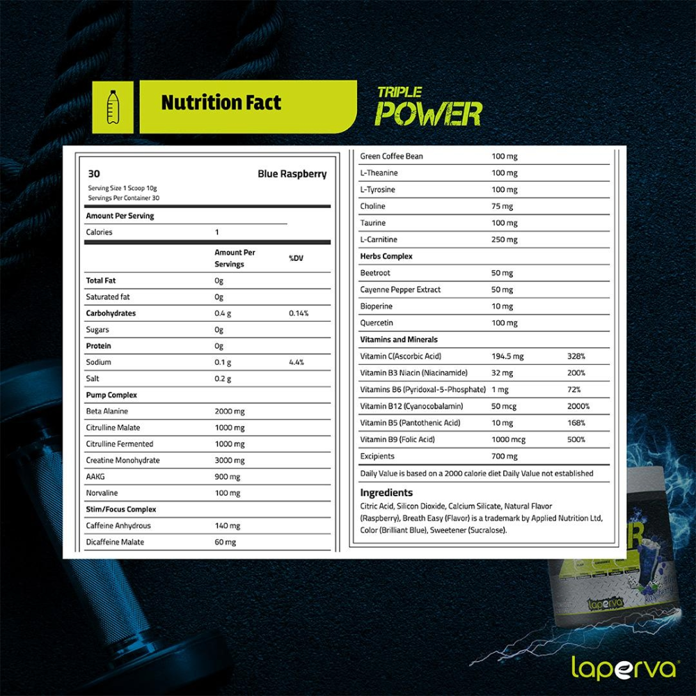 Laperva, Triple Power, 390g, 30 Servings
