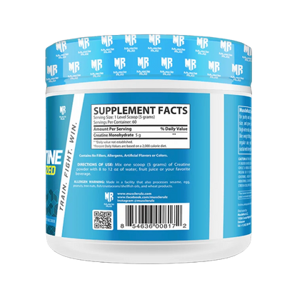 MUSCLE RULZ, Creatine Monohydrate, Unflavored, 300g, 60 Servings