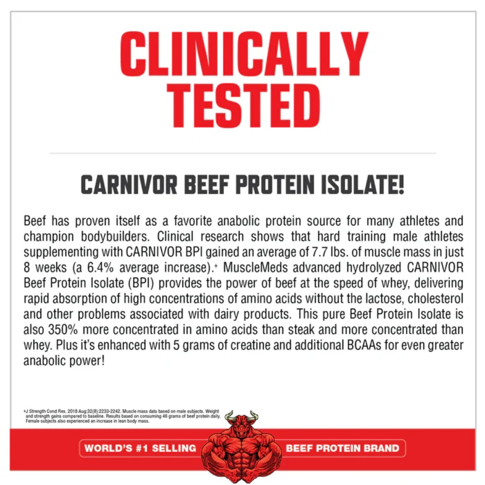 Muscle Meds, Carnivor Beef Isolate, 850g, 28 Servings