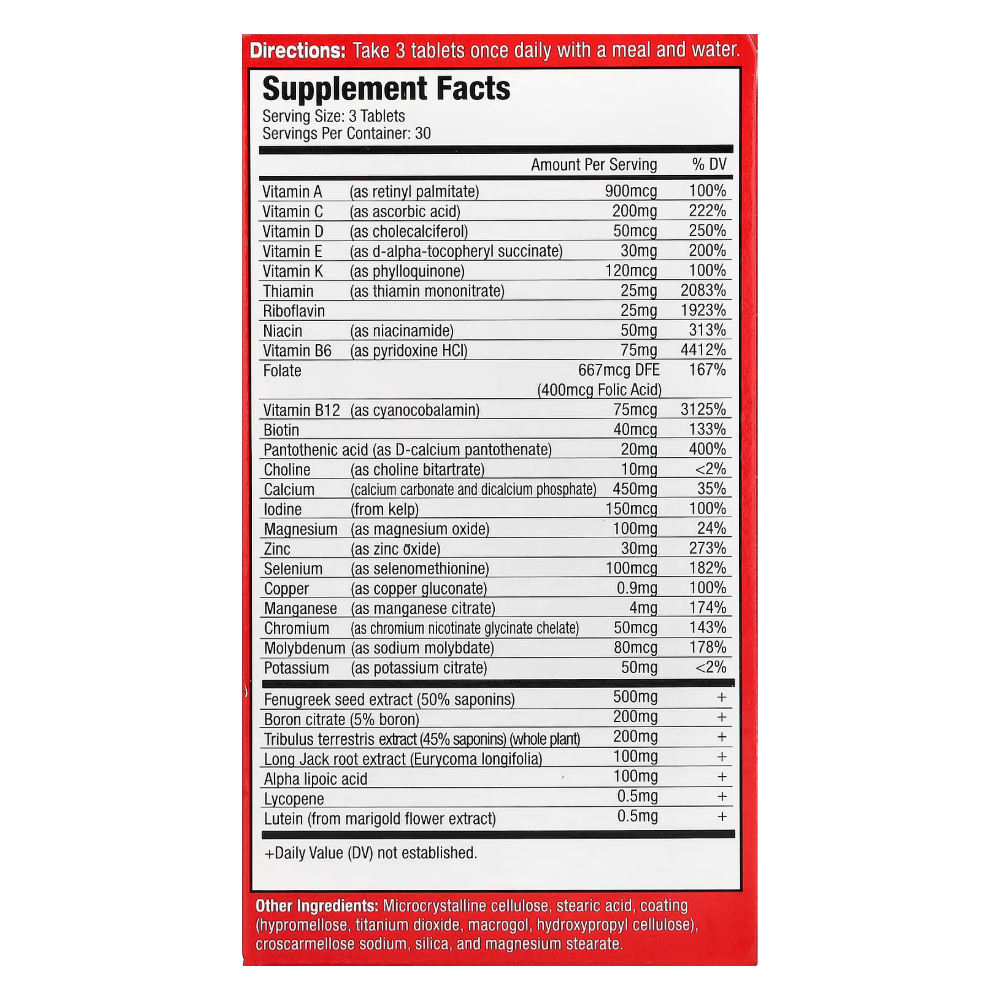 Muscle Meds, VITAMIN T - Multi-Vitamin + Test Booster, 90 Tablets, 30 Servings