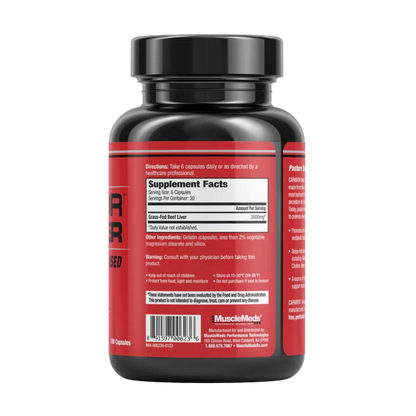 MuscleMeds, Carnivor Beef Liver, 180 Capsules, 30 Servings