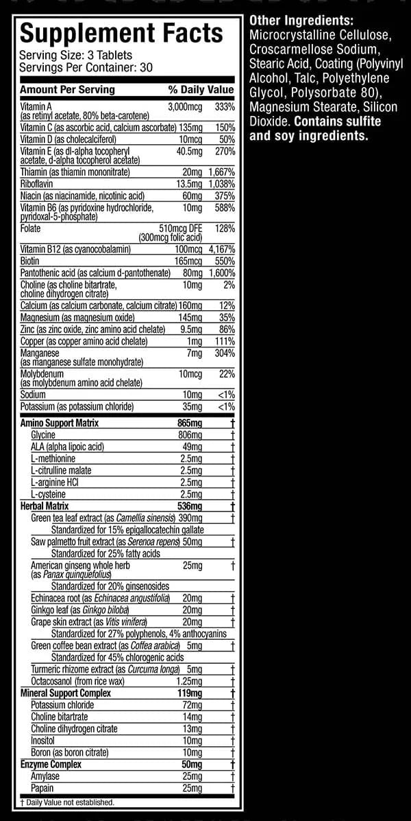MuscleTech, Platinum Multivitamin, 90 Tablets, 30 servings