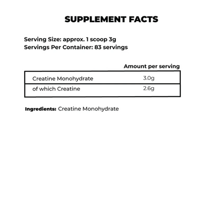 My Protein, Creatine Monohydrate, 250g, 83 Servings
