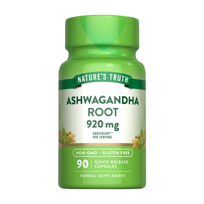 NATURE’S TRUTH, Ashwagandha Root, 920mg, 90 Capsules, 45 Servings