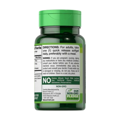 NATURE’S TRUTH, CoQ-10 400 mg Plus Black Pepper Extract, 40 Softgels, 40 Servings