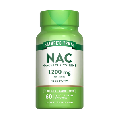 NATURE’S TRUTH, NAC, N-Acetyl Cysteine, 1200mg, 60 Quick Release, 30 Servings