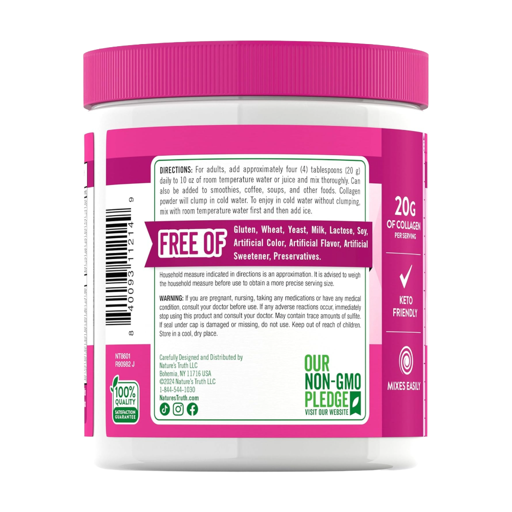 NATURE’S TRUTH, ULTRA COLLAGEN, GRASS FED PEPTIDES, 198g, 10 Servings