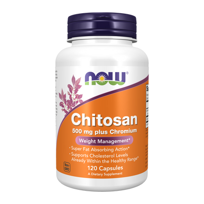 NOW Foods, Chitosan 500 mg plus Chromium, 120 Capsules, 40 Servings