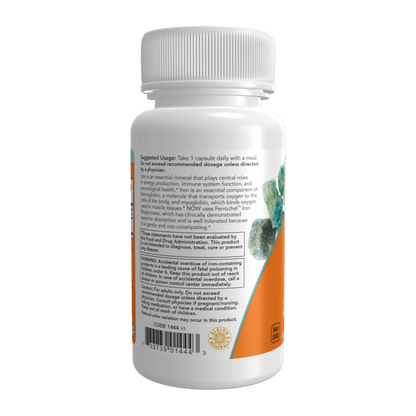 NOW Foods, Iron 36 mg, 90 Veg Capsules, 90 Servings