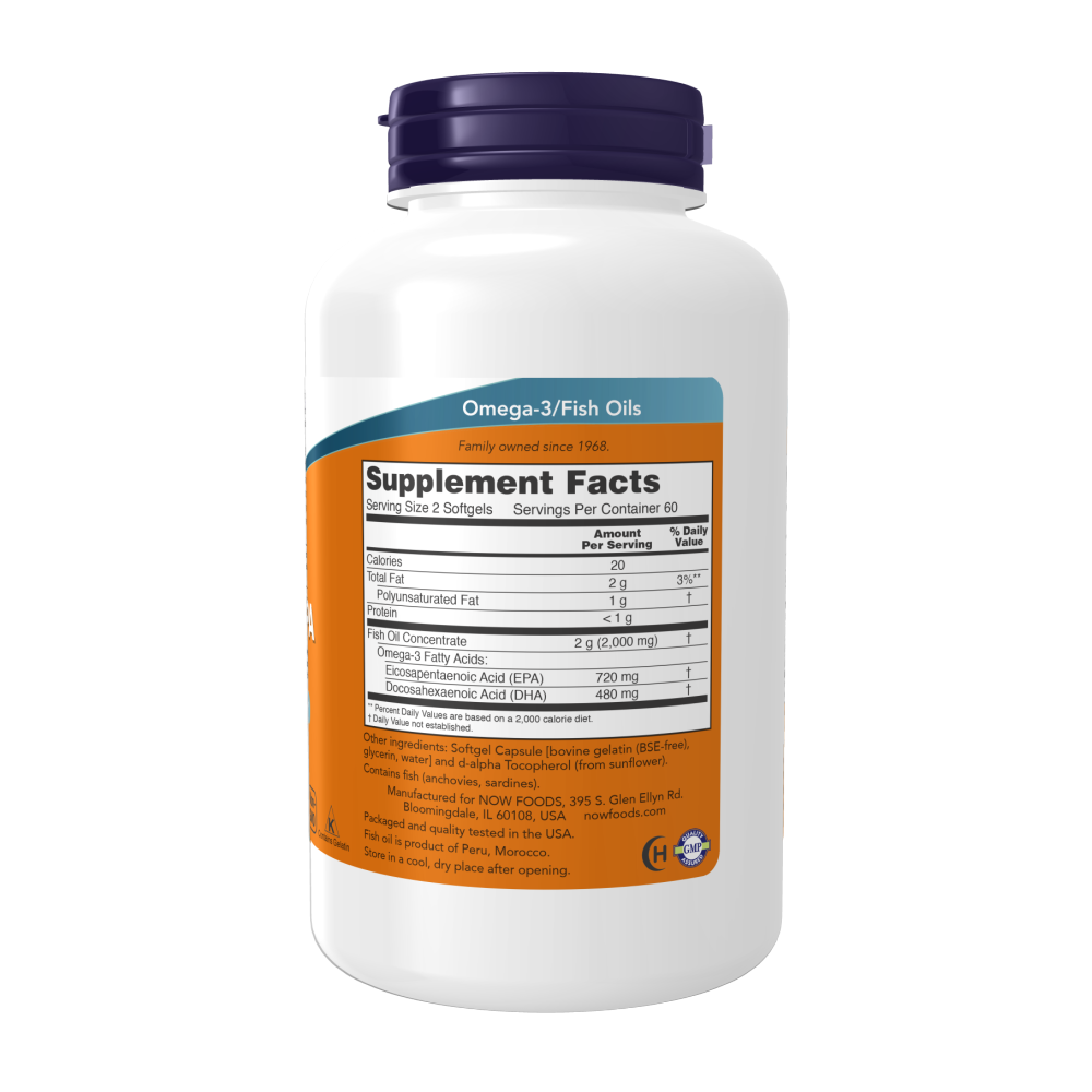 NOW Foods, Super Omega EPA Fish Oil, 120 Softgels, 60 Servings